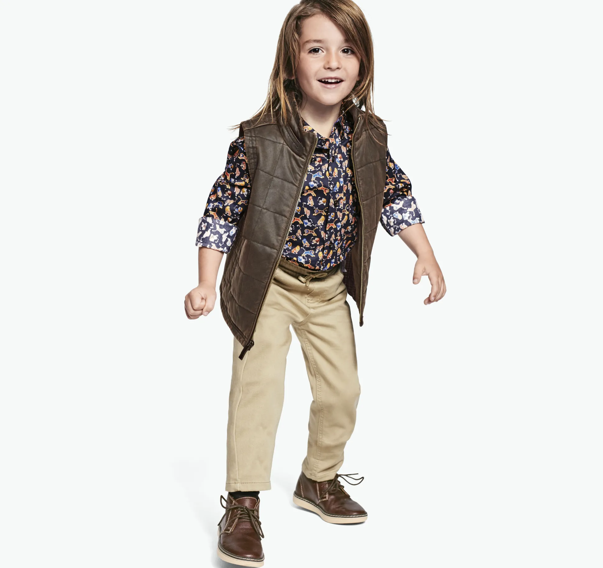 Boys Antiqued Cotton Vest