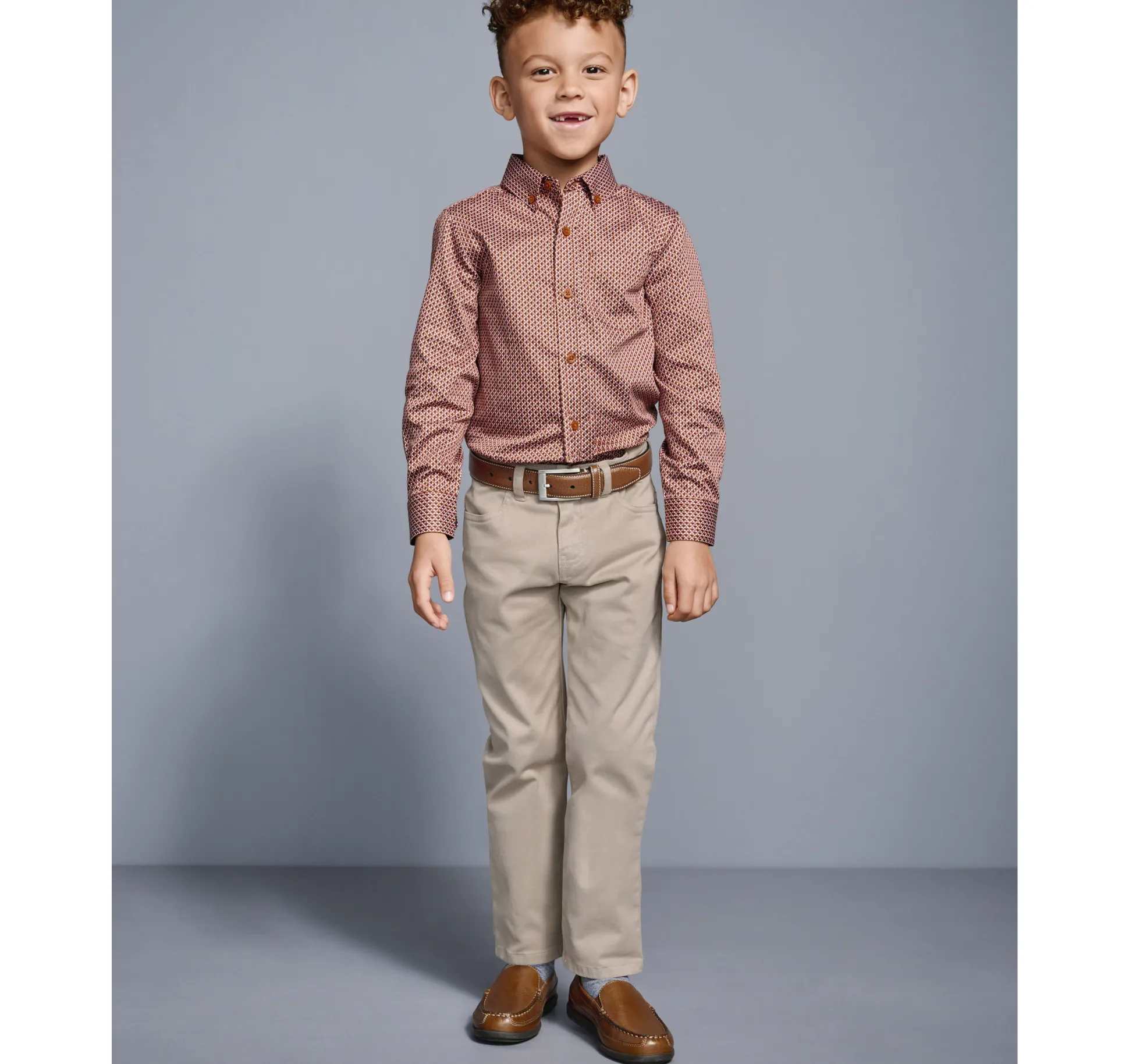 Boys Long-Sleeve Printed Shirt