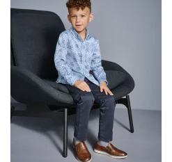 Boys Long-Sleeve Printed Shirt