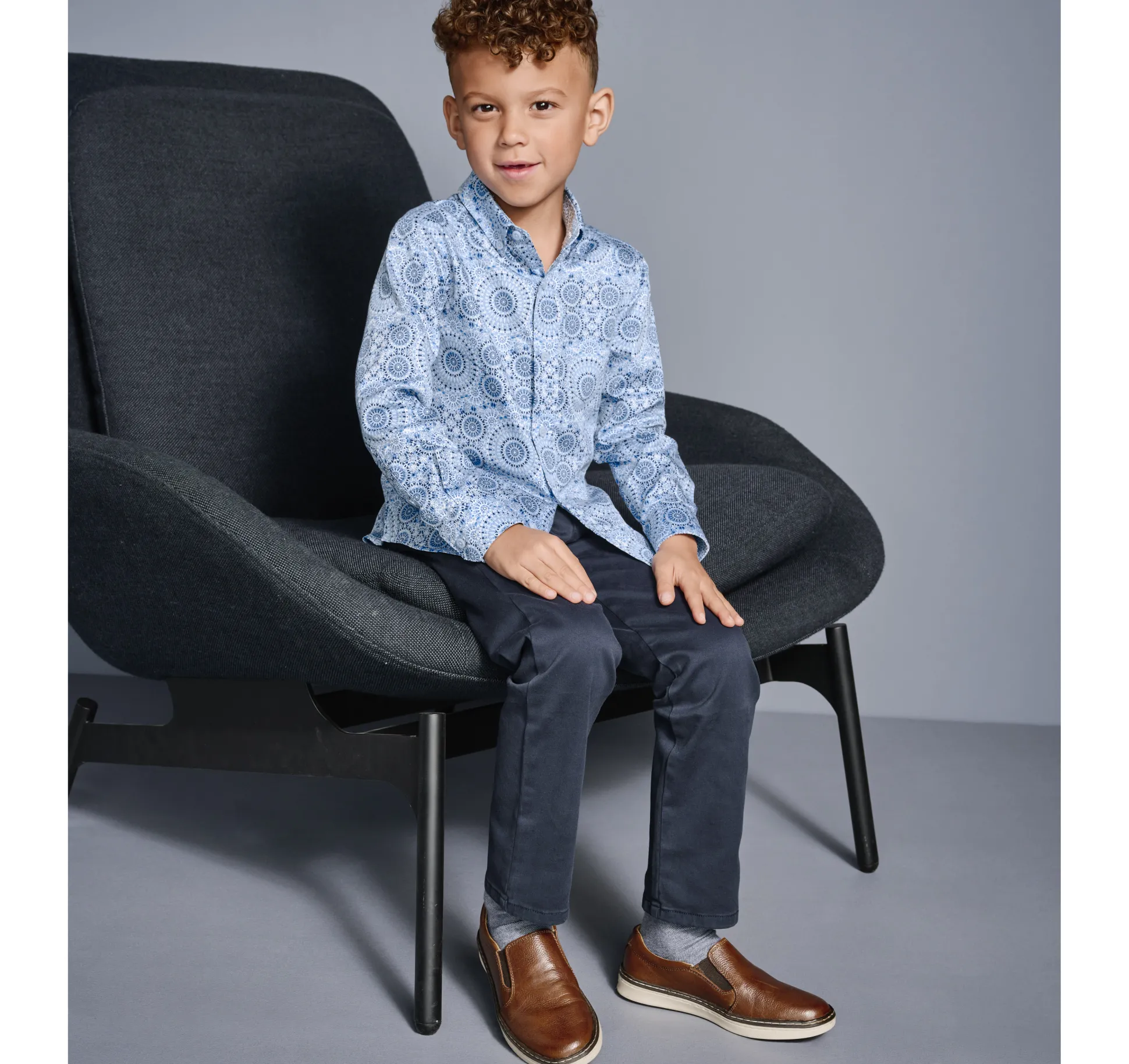 Boys Long-Sleeve Printed Shirt