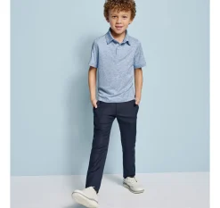 Boys Micro Stripe Polo