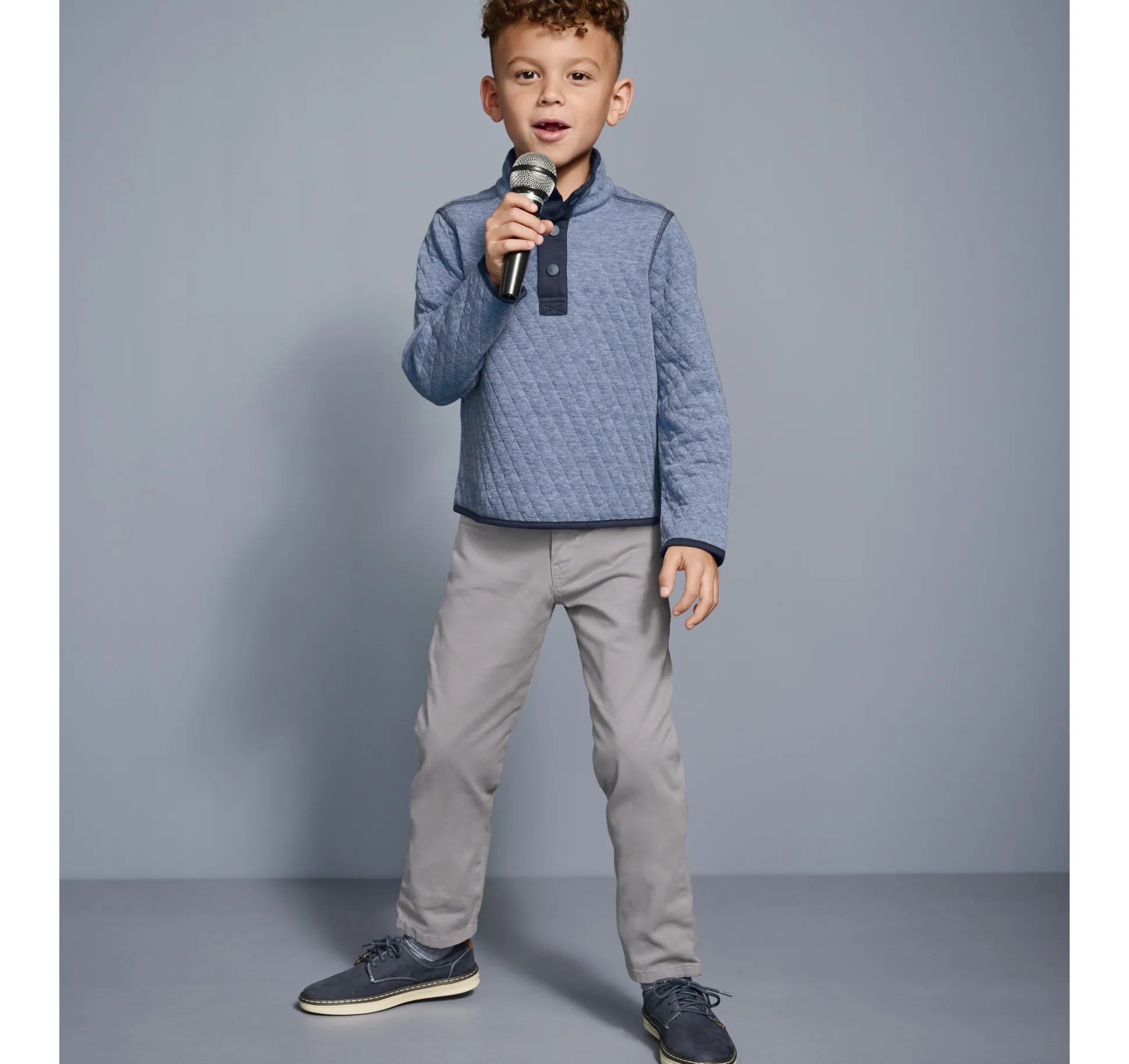 Boys Quilted Quarter Snap