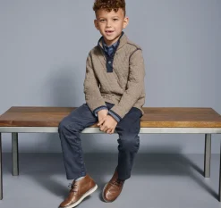 Boys Quilted Quarter Snap