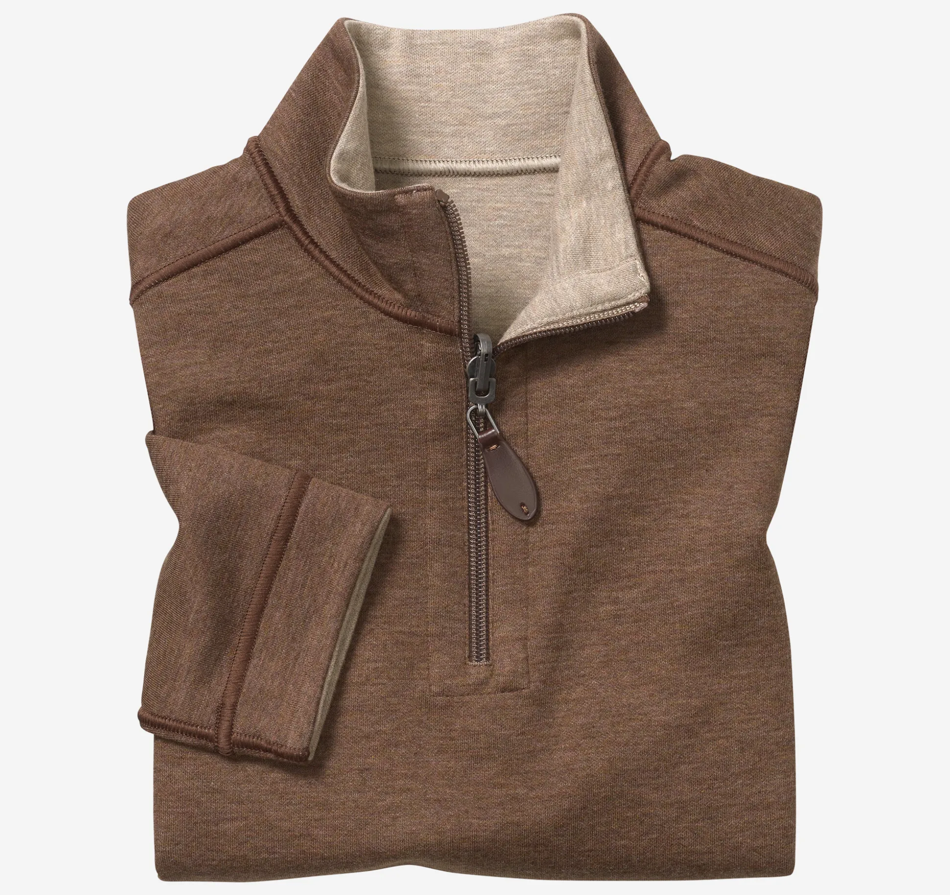 Boys Reversible Solid Quarter Zip