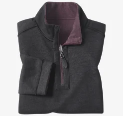 Boys Reversible Solid Quarter Zip