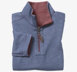 Boys Reversible Solid Quarter Zip