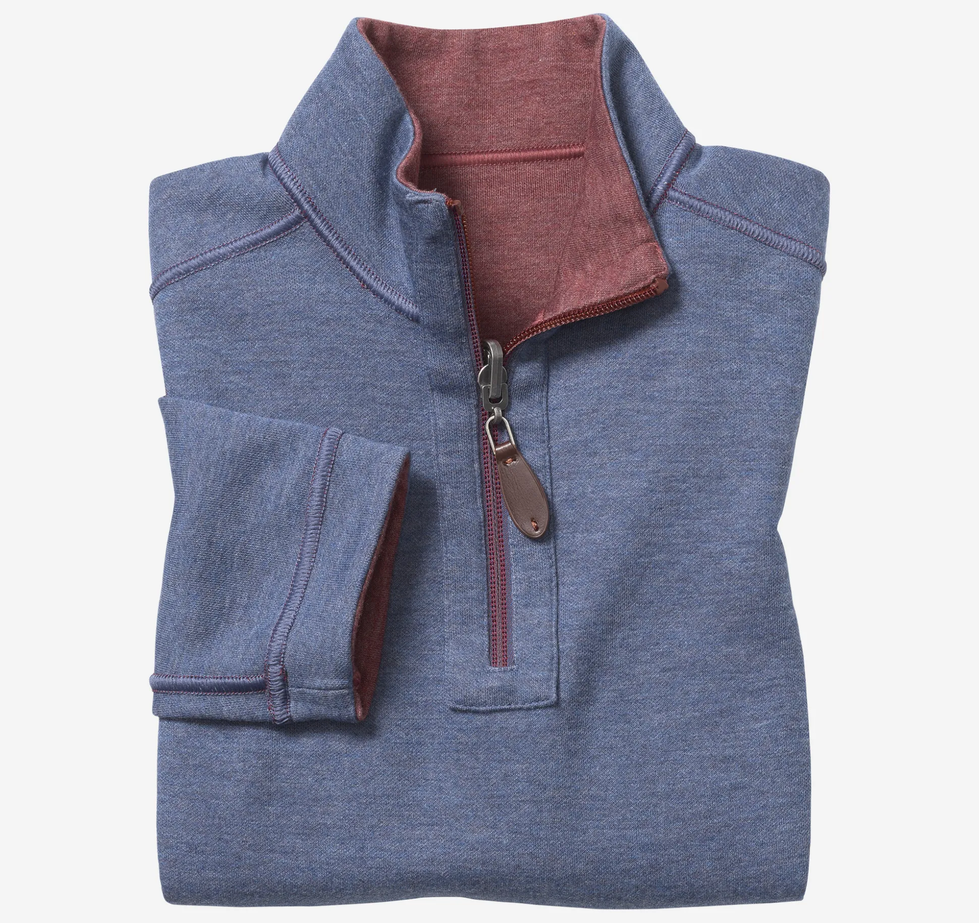 Boys Reversible Solid Quarter Zip