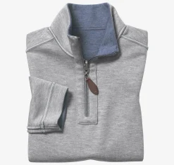 Boys Reversible Solid Quarter Zip