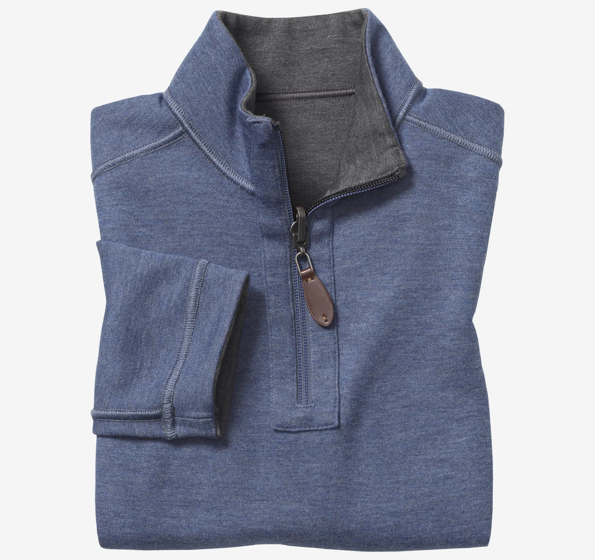 Boys Reversible Solid Quarter Zip