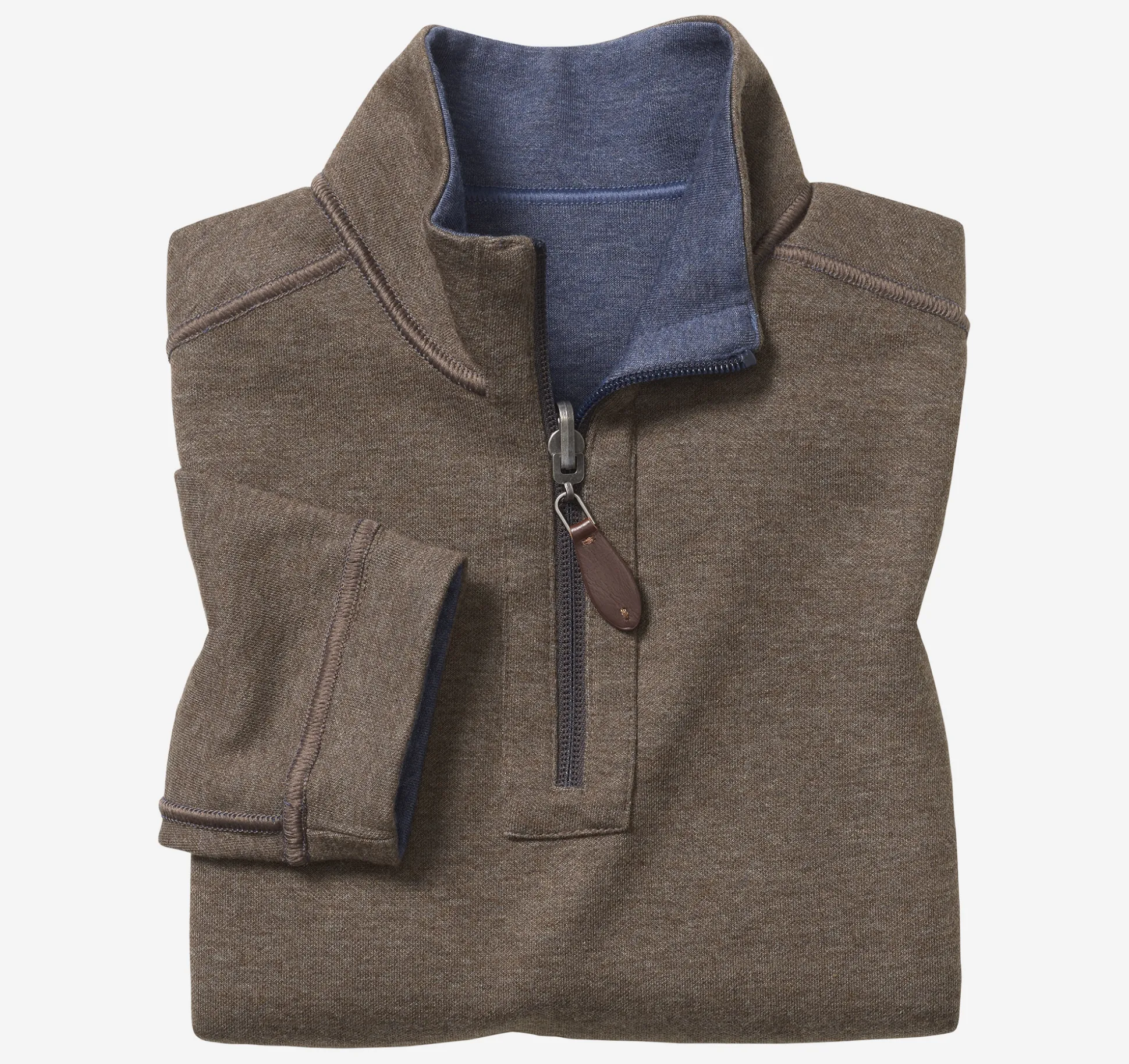 Boys Reversible Solid Quarter Zip
