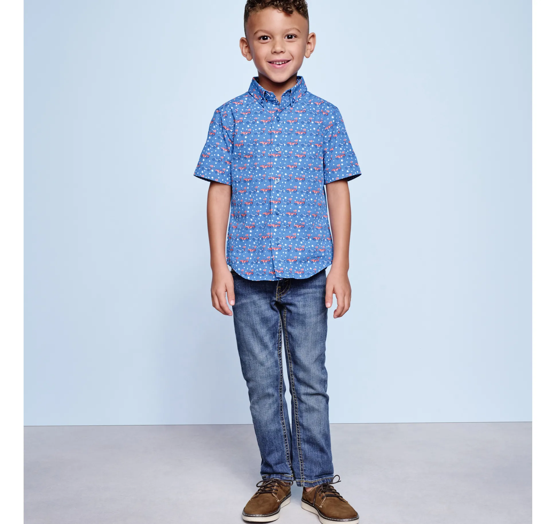 Boys Short-Sleeve Printed Shirt