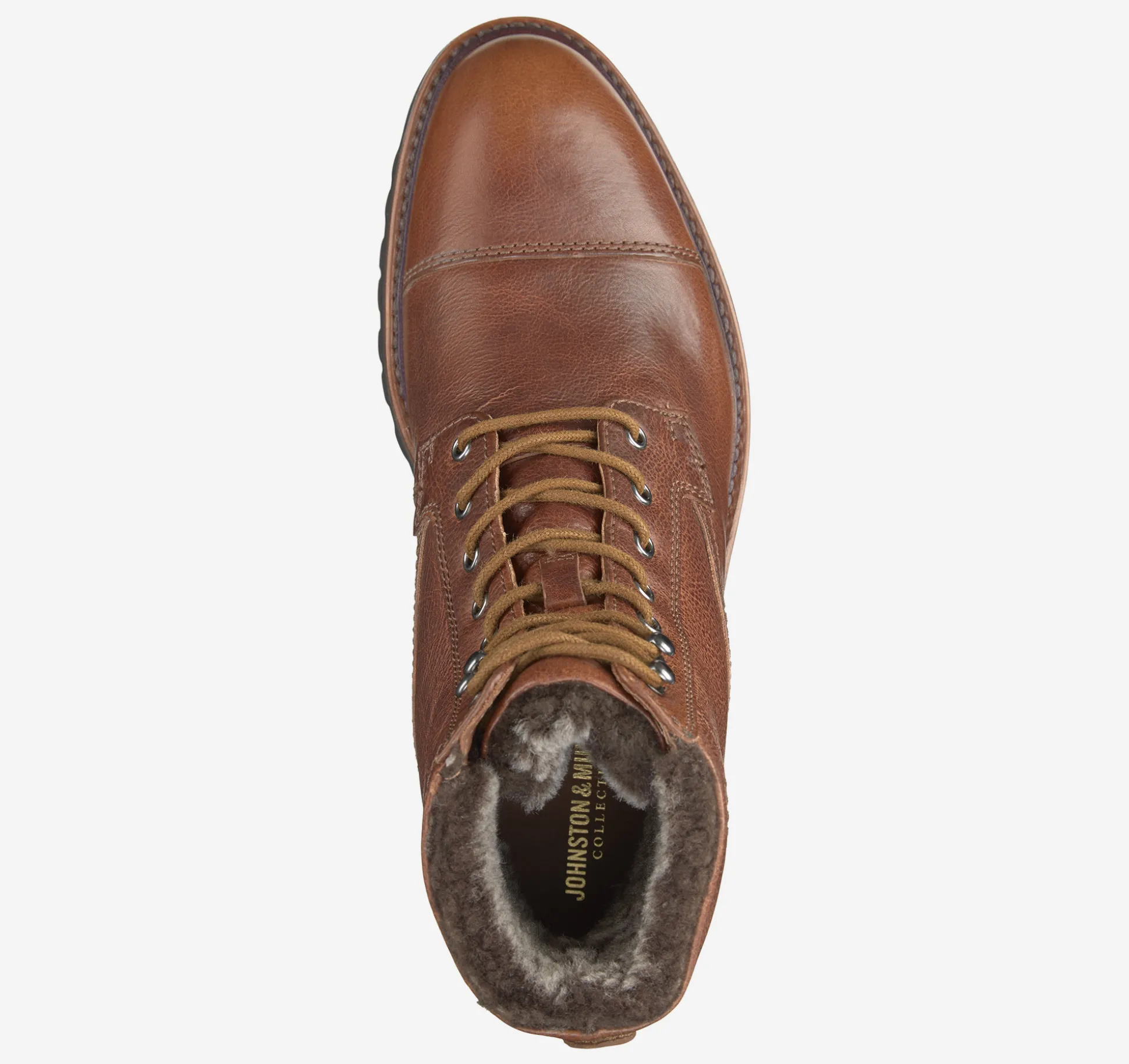 Dudley Lug Cap Toe Shearling Boot