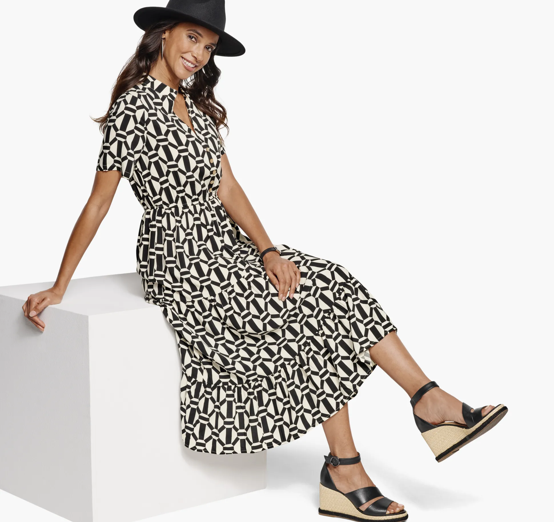 Geo Print Dress