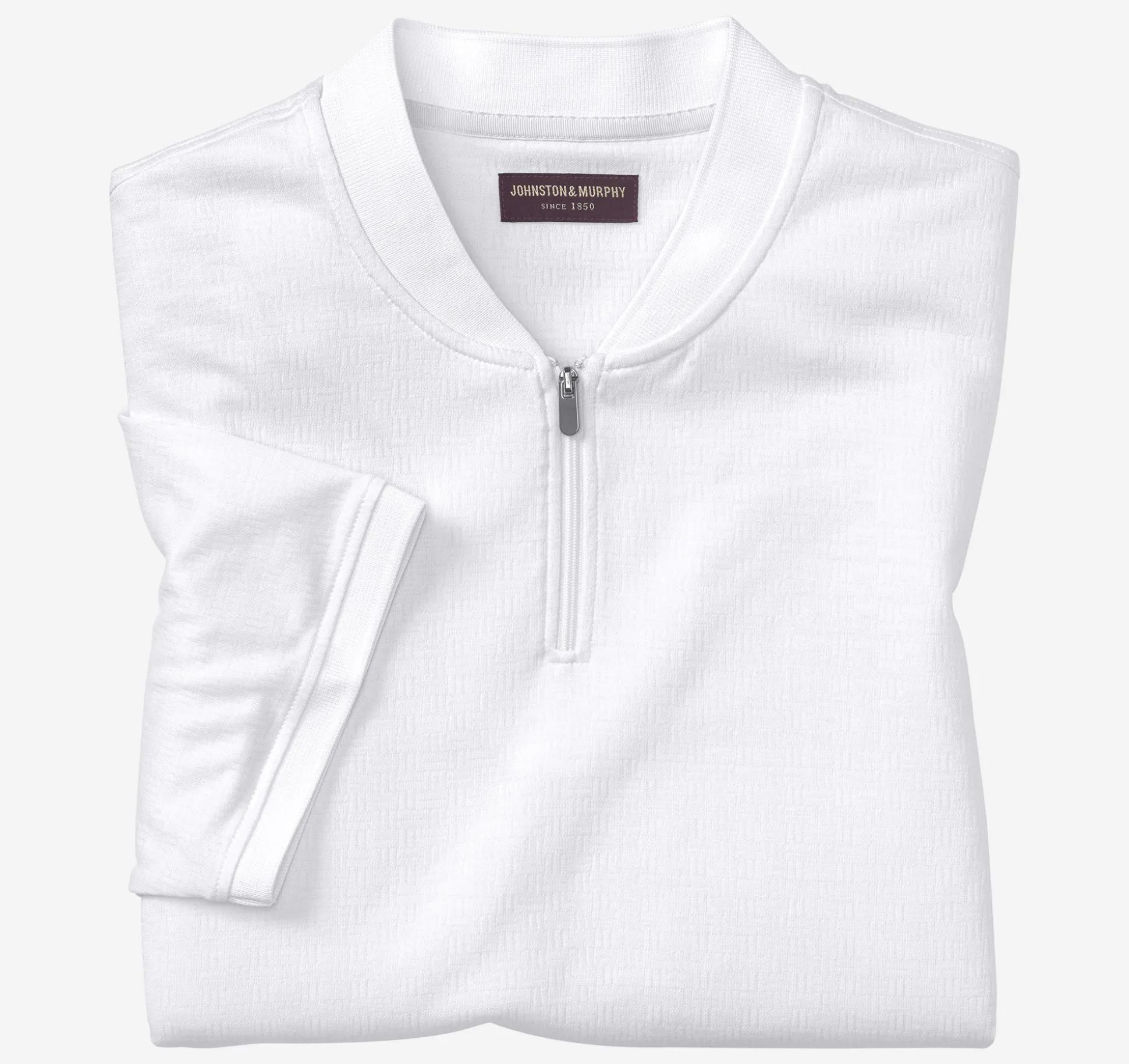 Jacquard Zip Polo