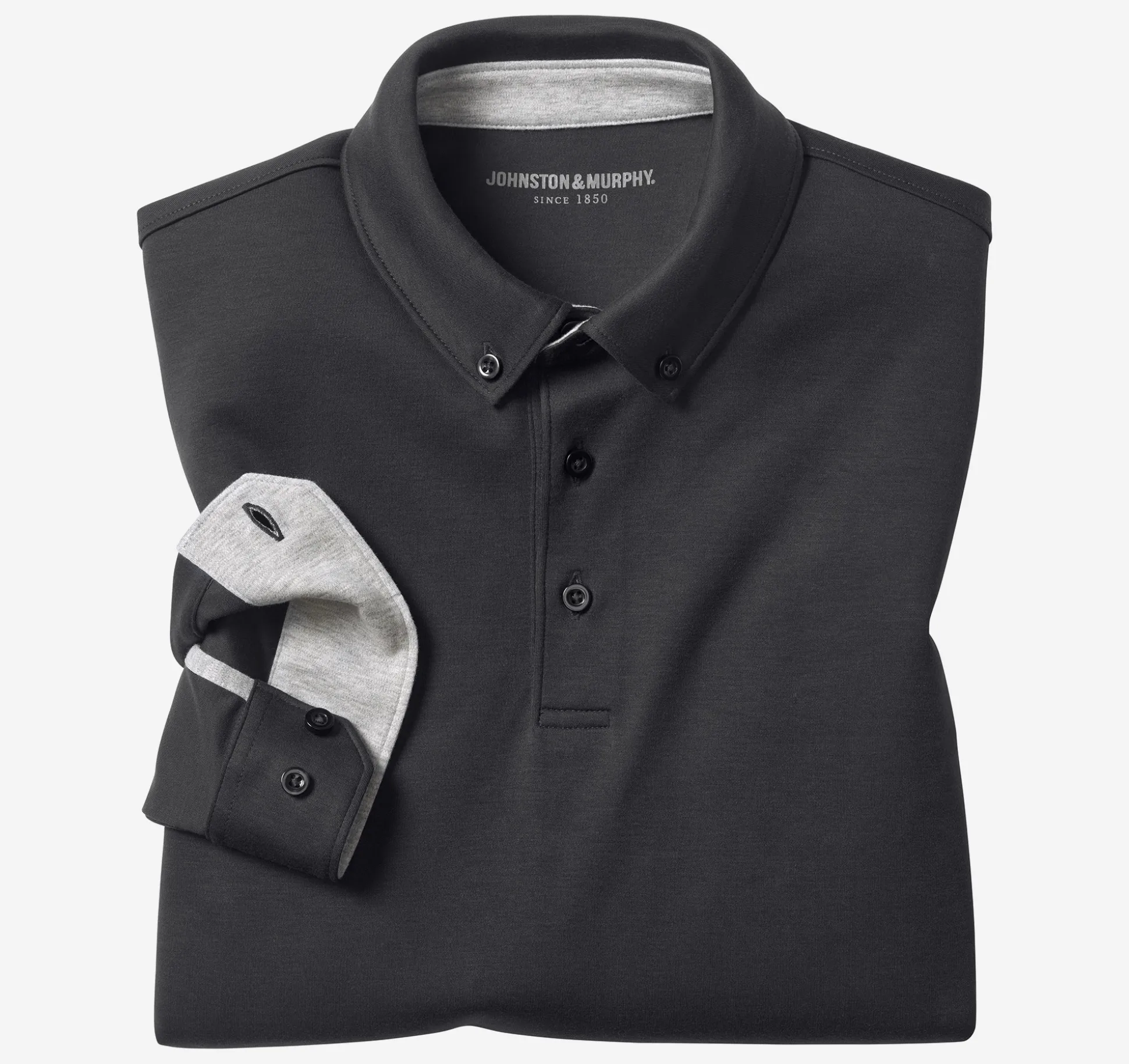 Liquid Cotton Long-Sleeve Polo