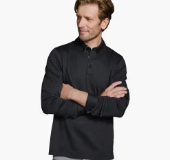 Liquid Cotton Long-Sleeve Polo
