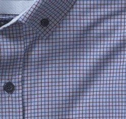 Long-Sleeve Twill Checked Shirt