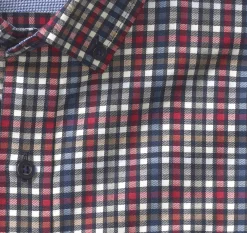 Long-Sleeve Twill Checked Shirt