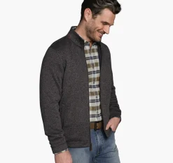 Marled Ribbed Full Zip
