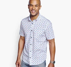 Printed Cotton Short-Sleeve Shirt