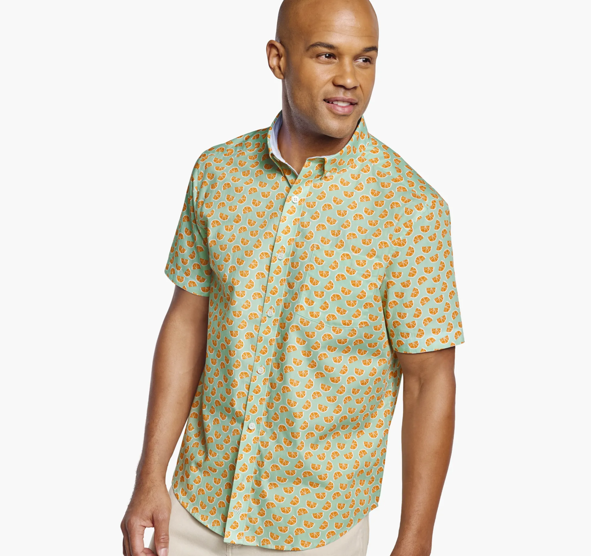 Printed Cotton Short-Sleeve Shirt