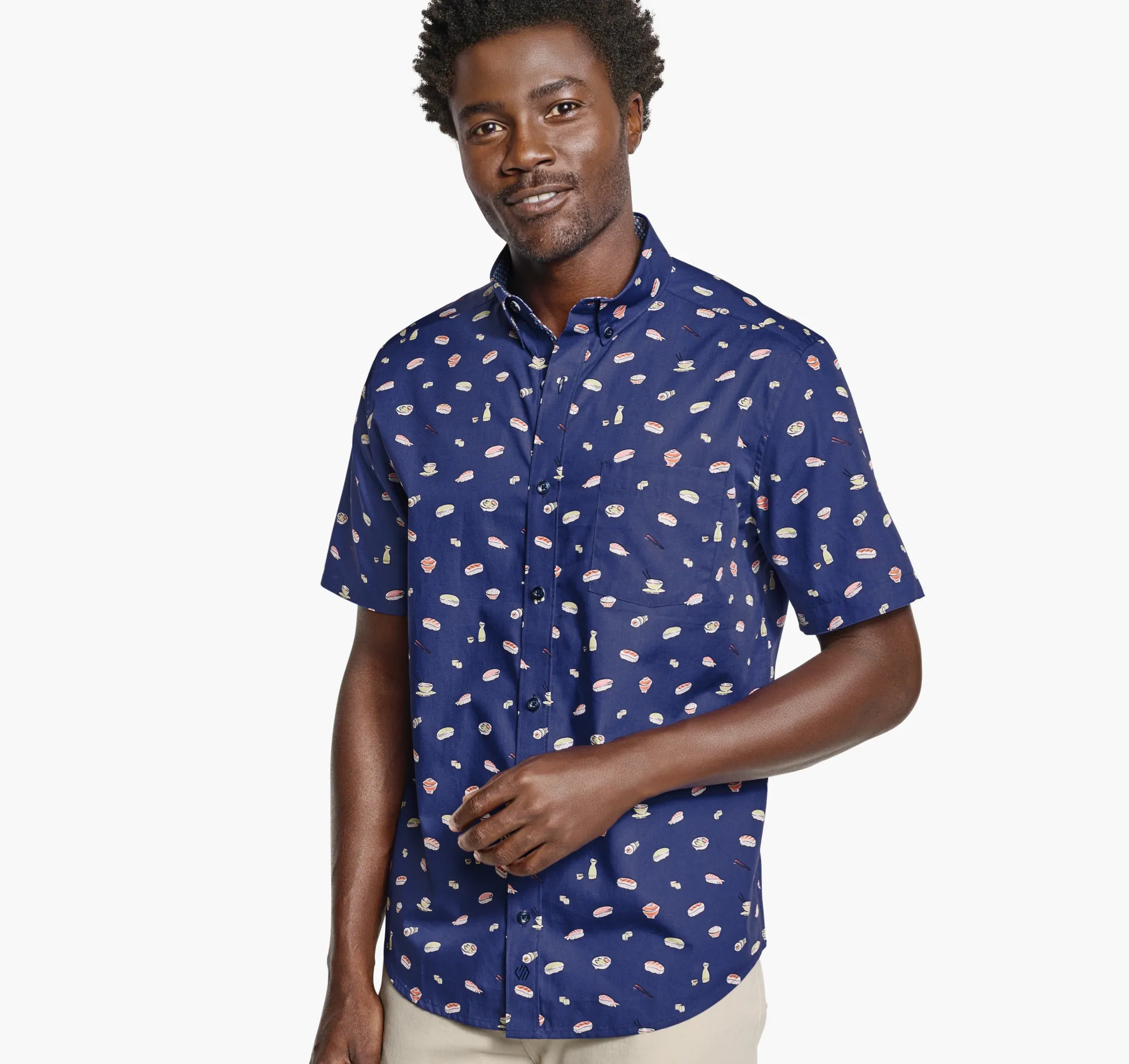Printed Cotton Short-Sleeve Shirt