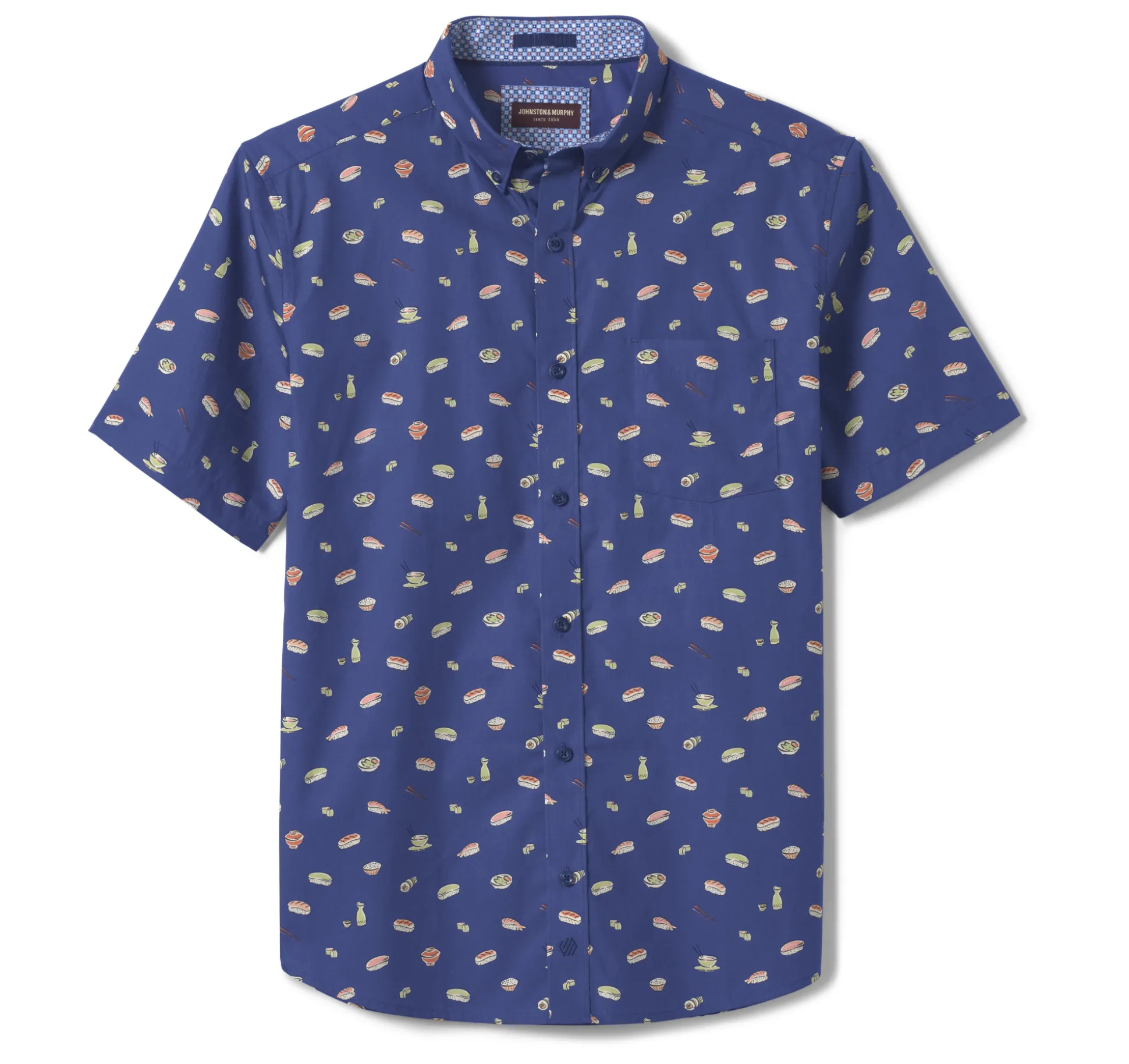 Printed Cotton Short-Sleeve Shirt