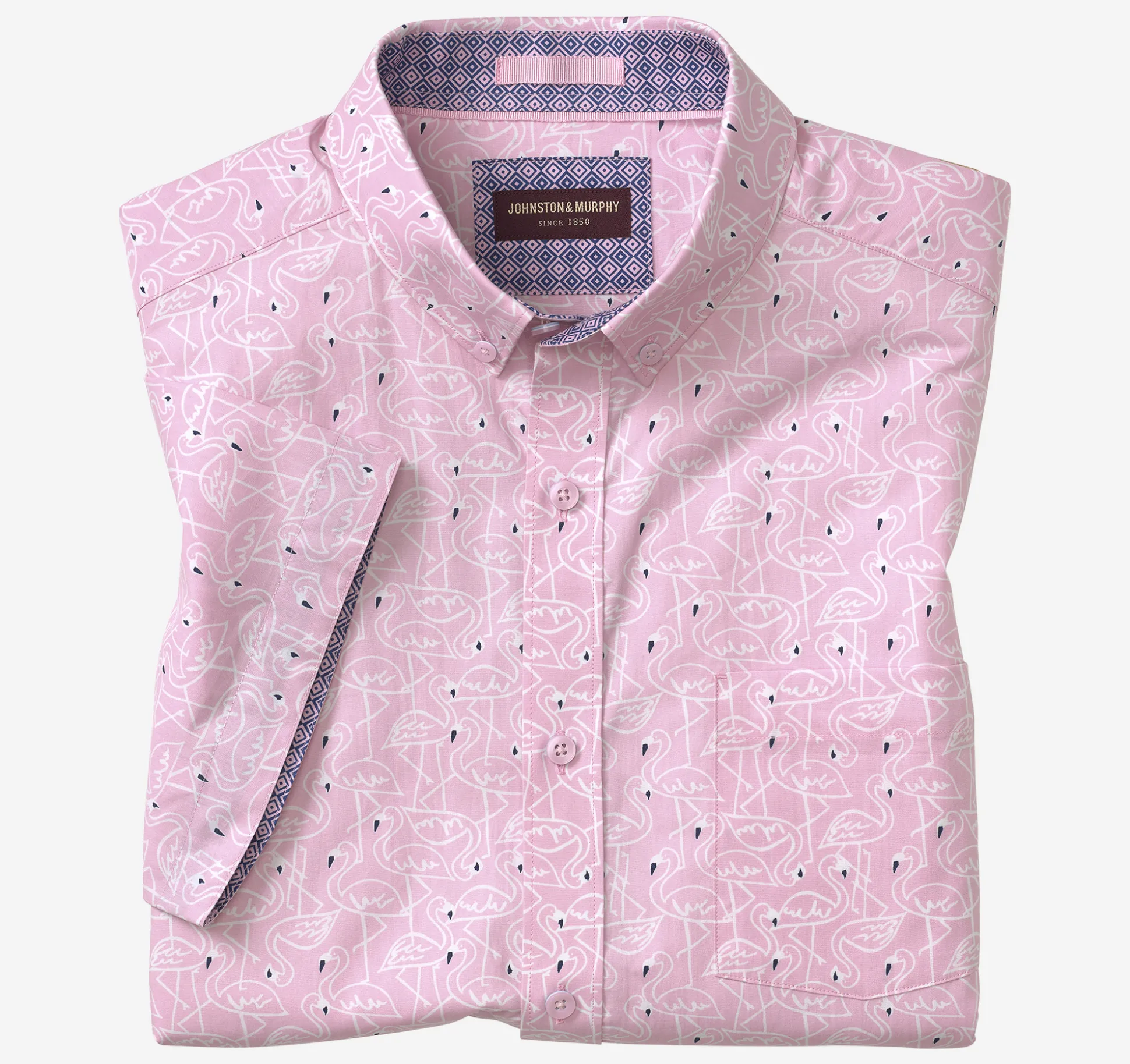 Printed Cotton Short-Sleeve Shirt