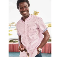 Printed Cotton Short-Sleeve Shirt