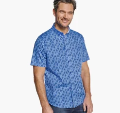 Printed Cotton Short-Sleeve Shirt