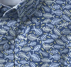 Printed Cotton Short-Sleeve Shirt