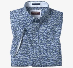 Printed Cotton Short-Sleeve Shirt