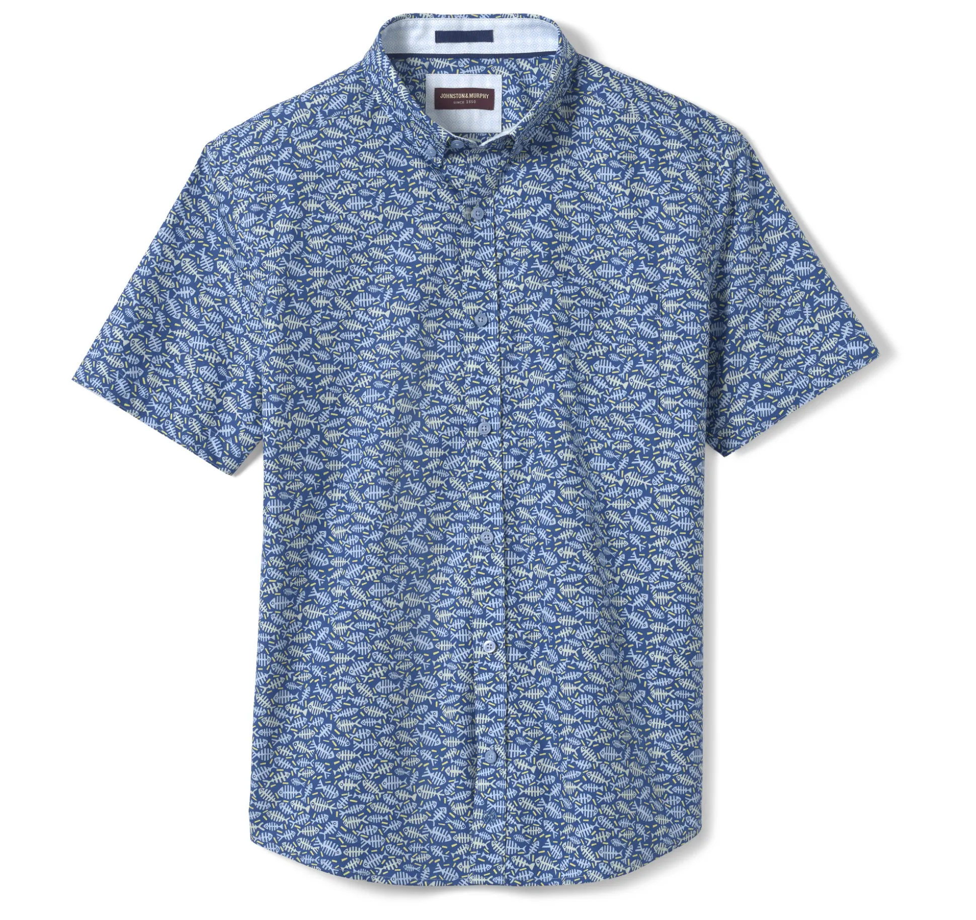 Printed Cotton Short-Sleeve Shirt