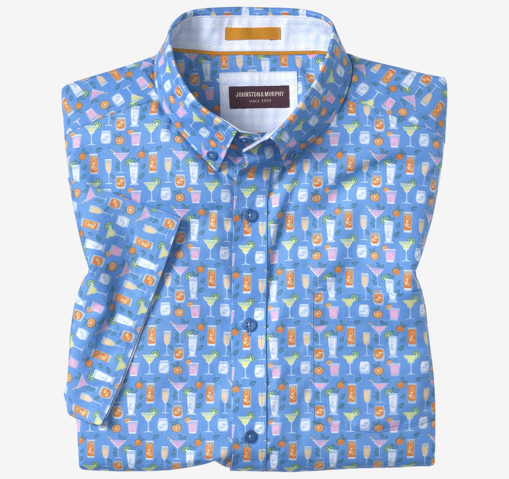 Printed Cotton Short-Sleeve Shirt