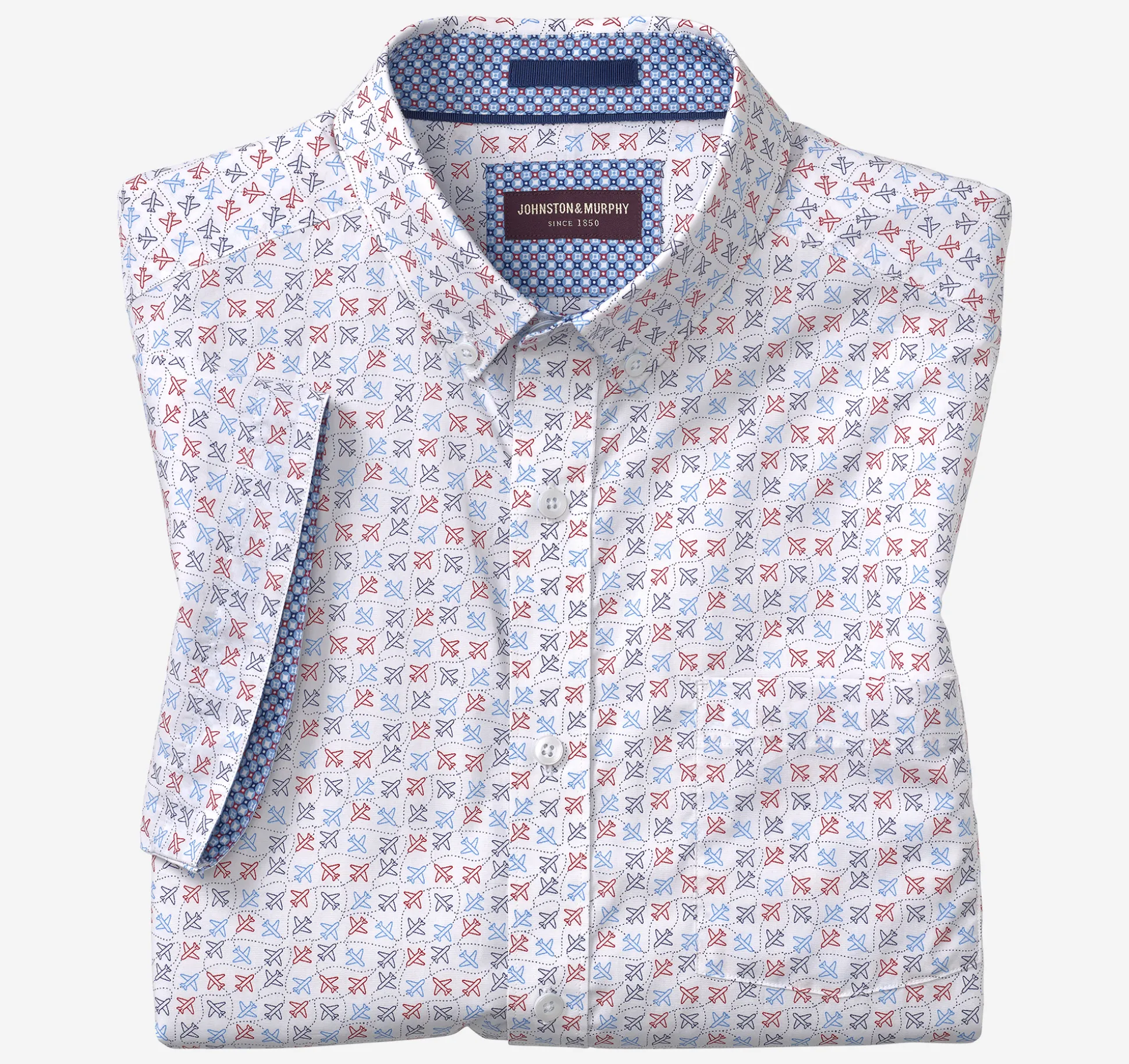 Printed Cotton Short-Sleeve Shirt