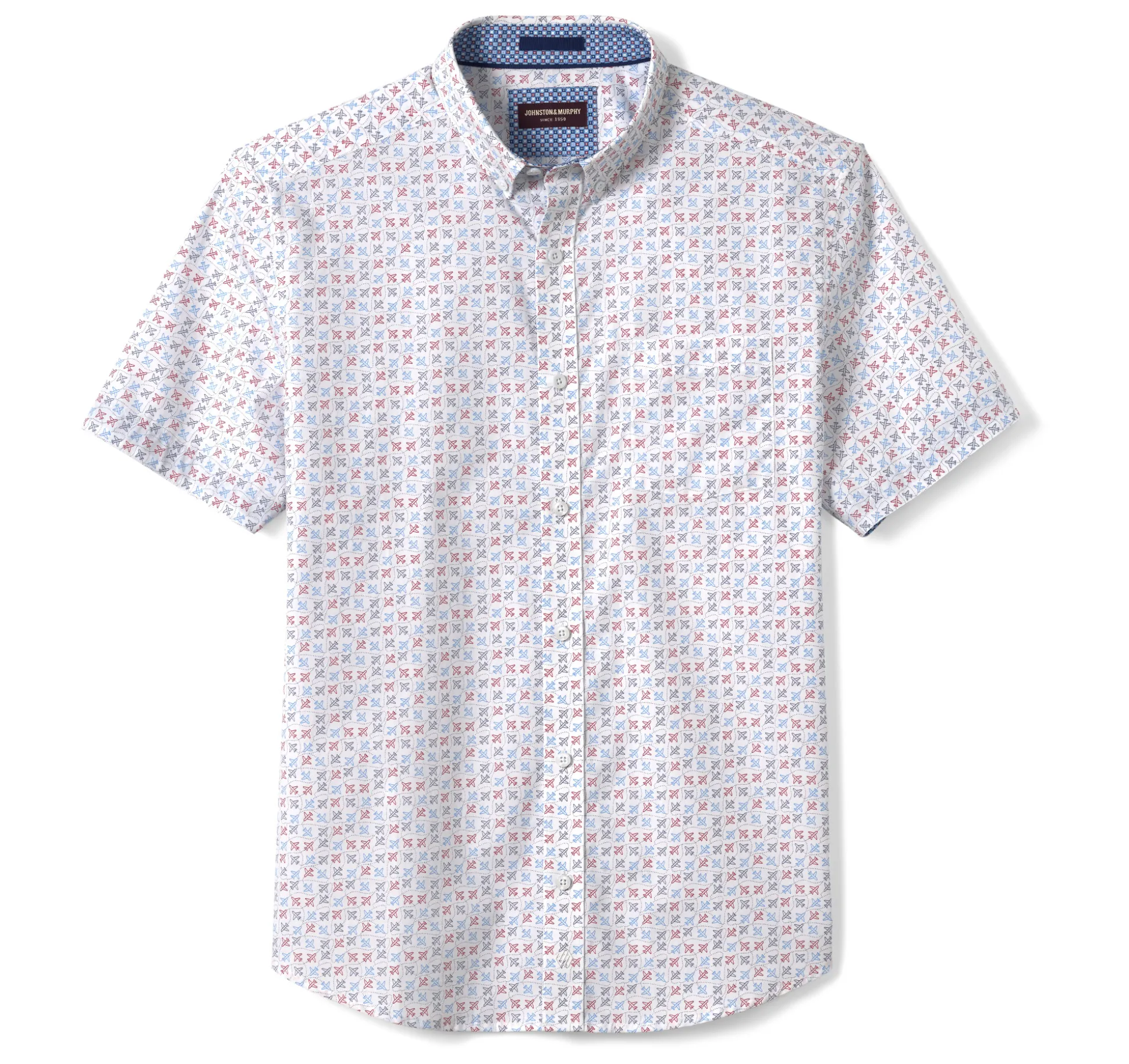 Printed Cotton Short-Sleeve Shirt