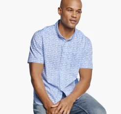 Printed Cotton Short-Sleeve Shirt