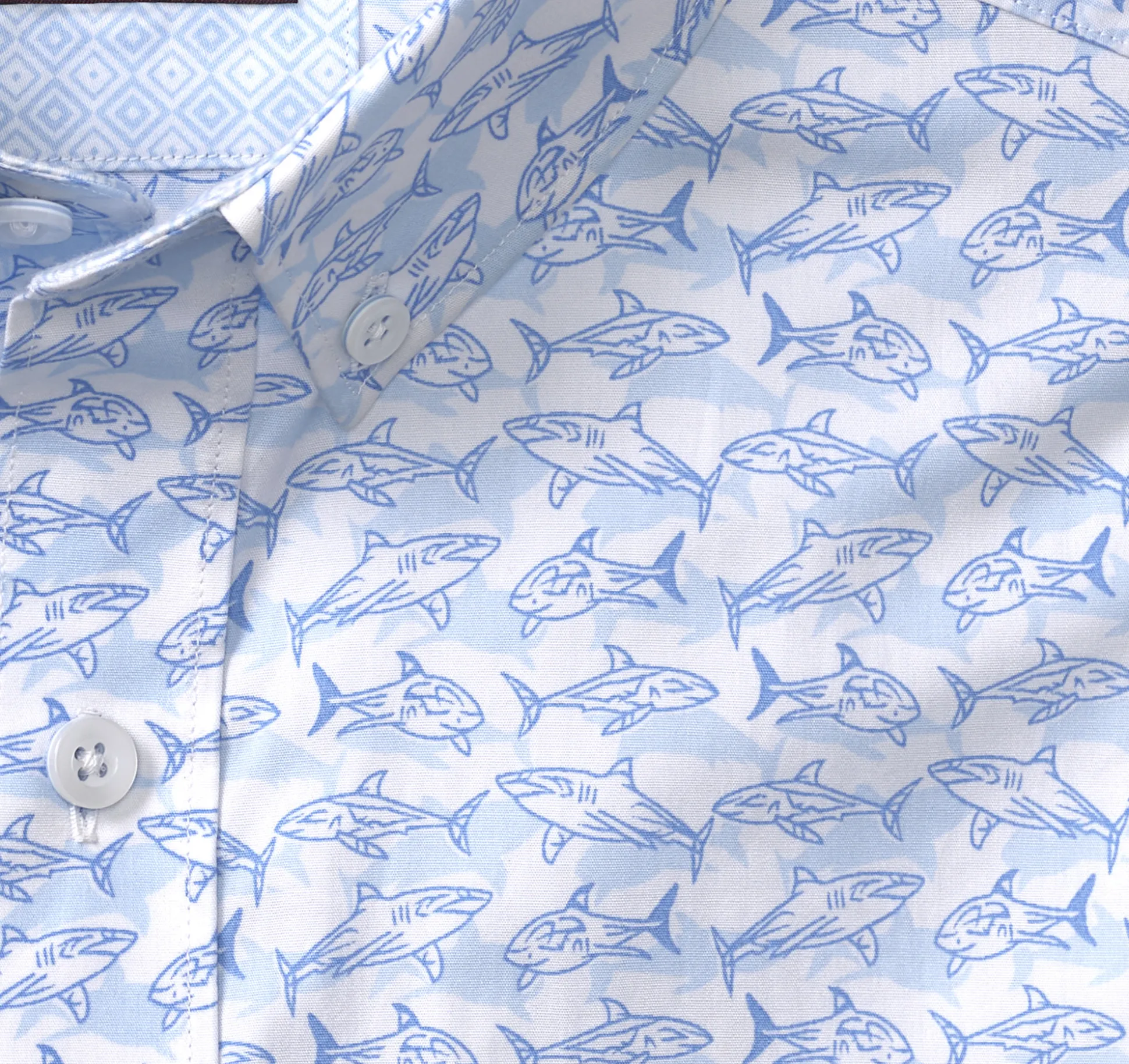 Printed Cotton Short-Sleeve Shirt
