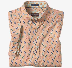 Printed Cotton Short-Sleeve Shirt