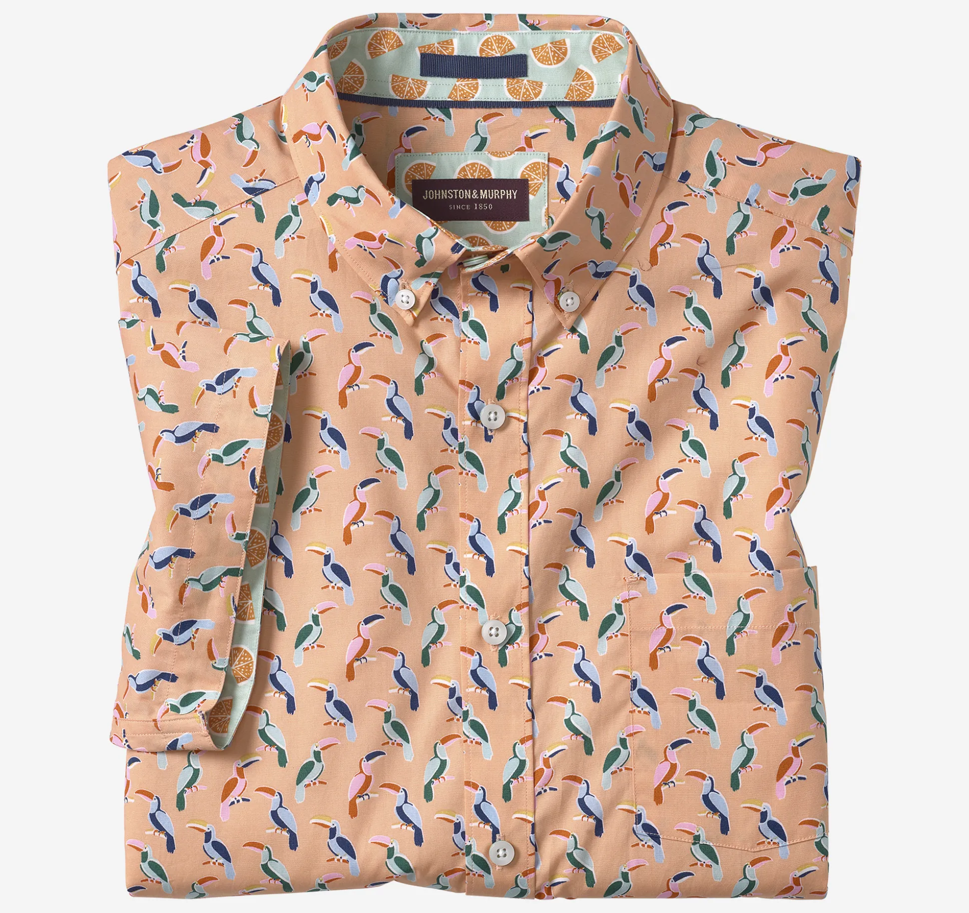 Printed Cotton Short-Sleeve Shirt