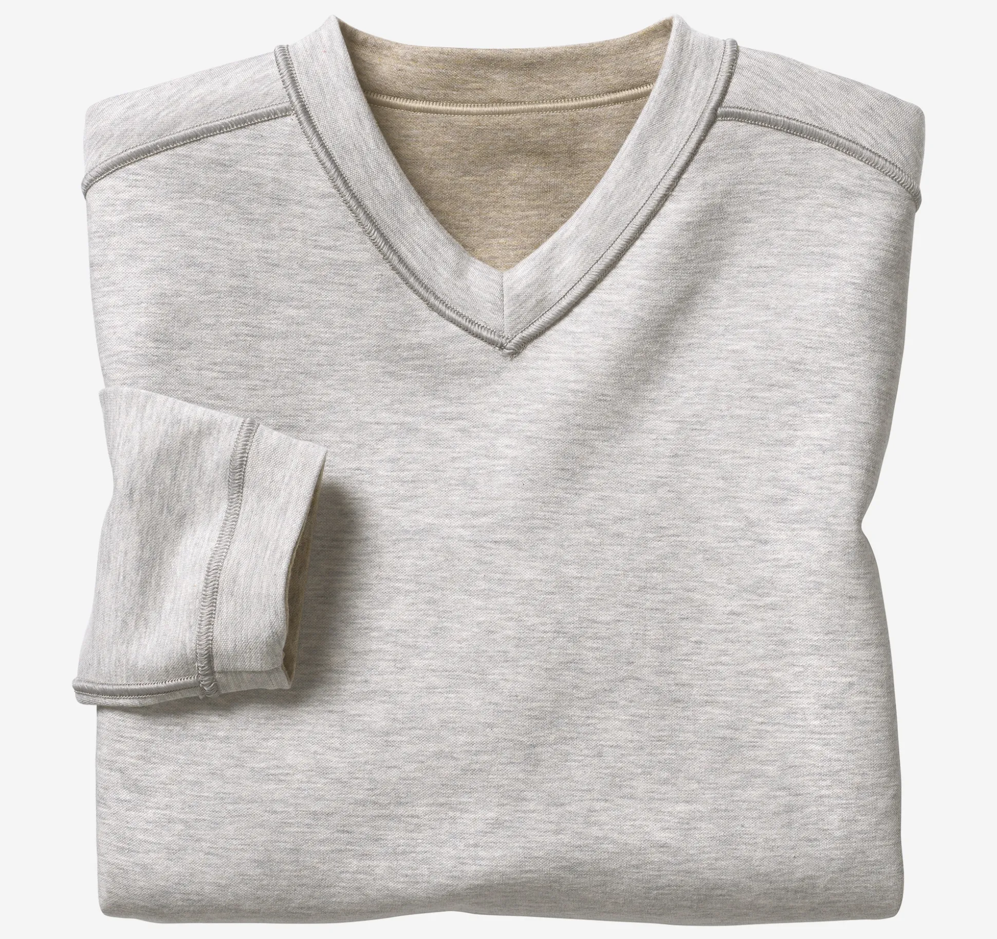 Reversible Long-Sleeve V-Neck