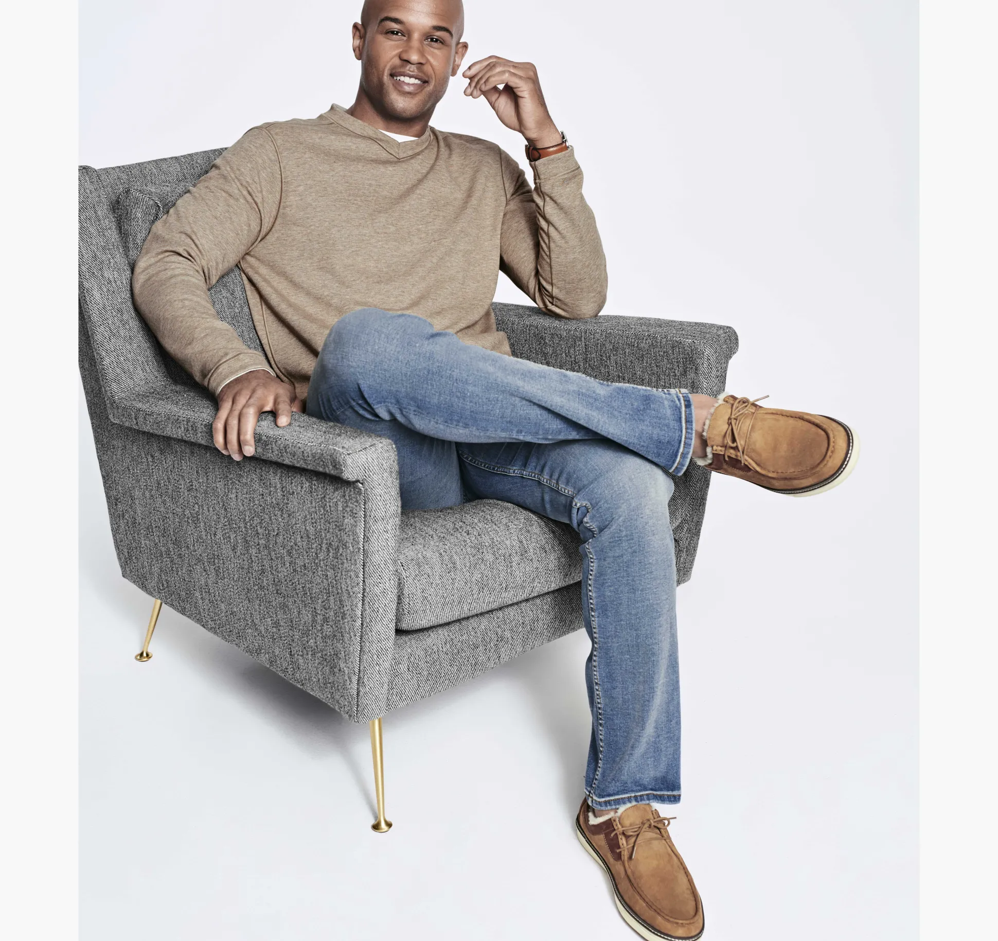 Reversible Long-Sleeve V-Neck