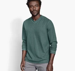 Reversible Long-Sleeve V-Neck