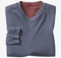 Reversible Long-Sleeve V-Neck