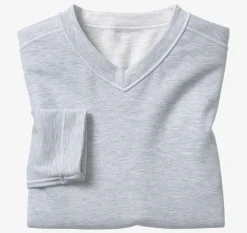 Reversible Long-Sleeve V-Neck