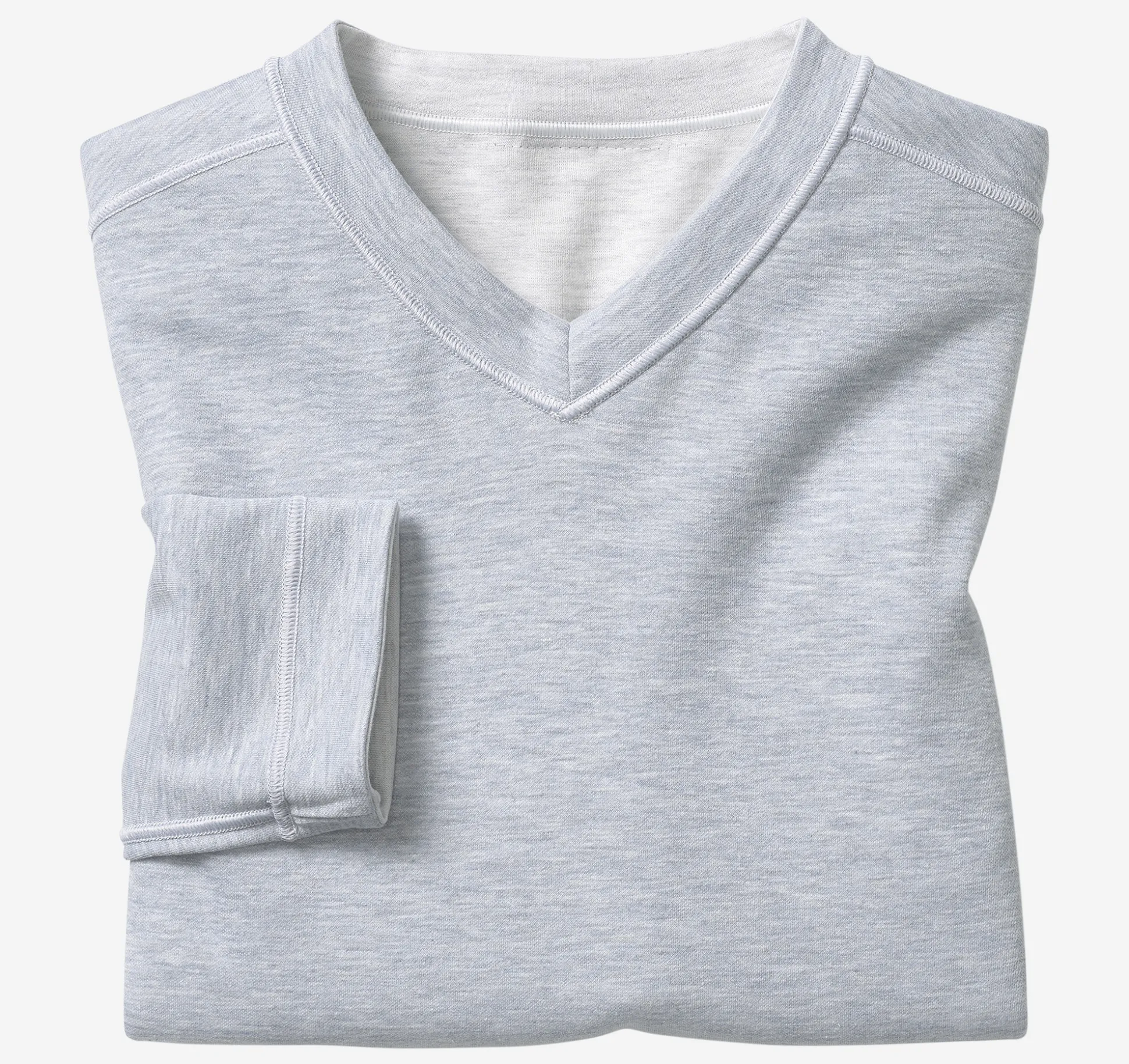 Reversible Long-Sleeve V-Neck