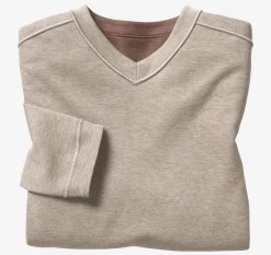 Reversible Long-Sleeve V-Neck