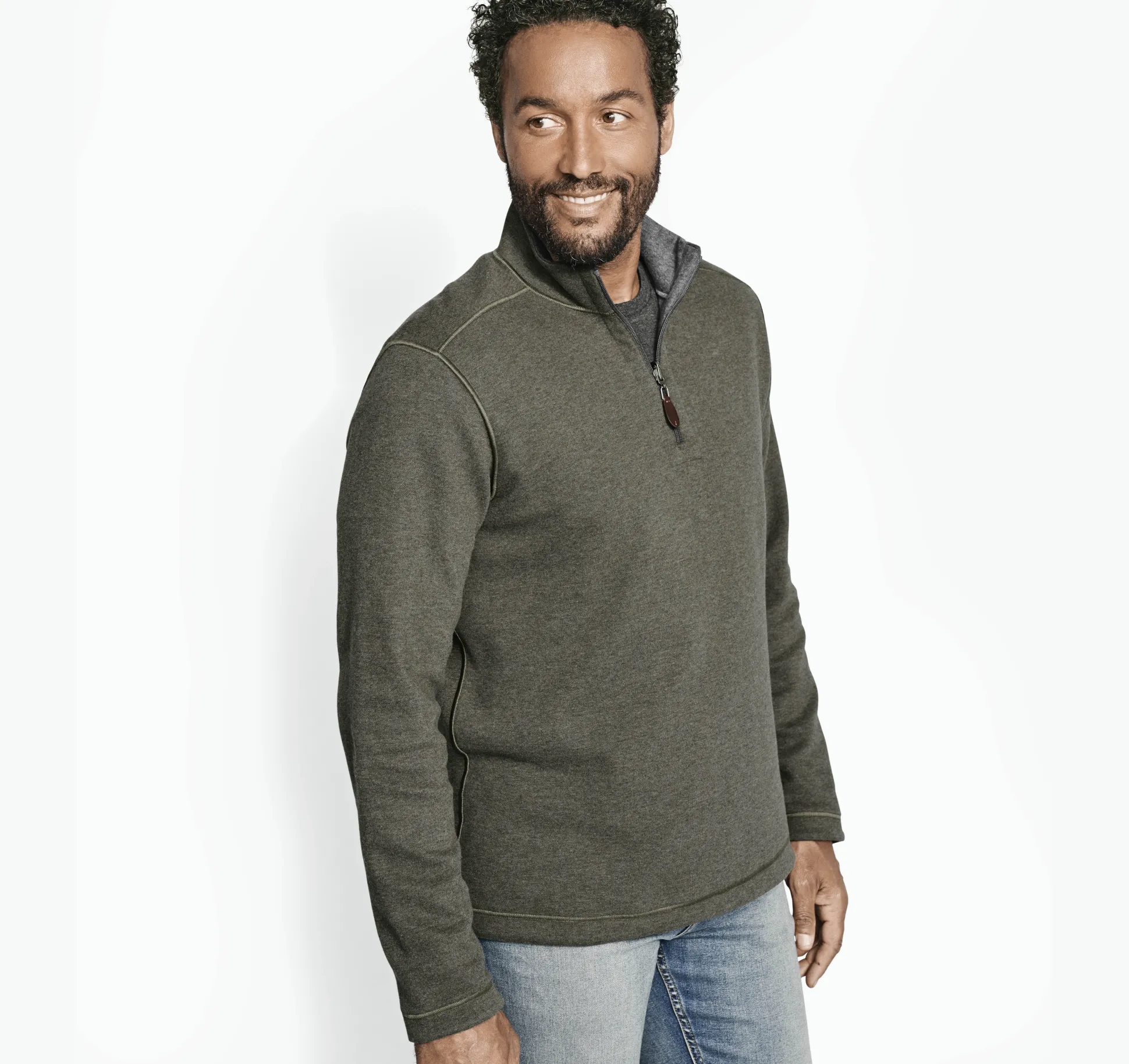 Reversible Solid Quarter-Zip