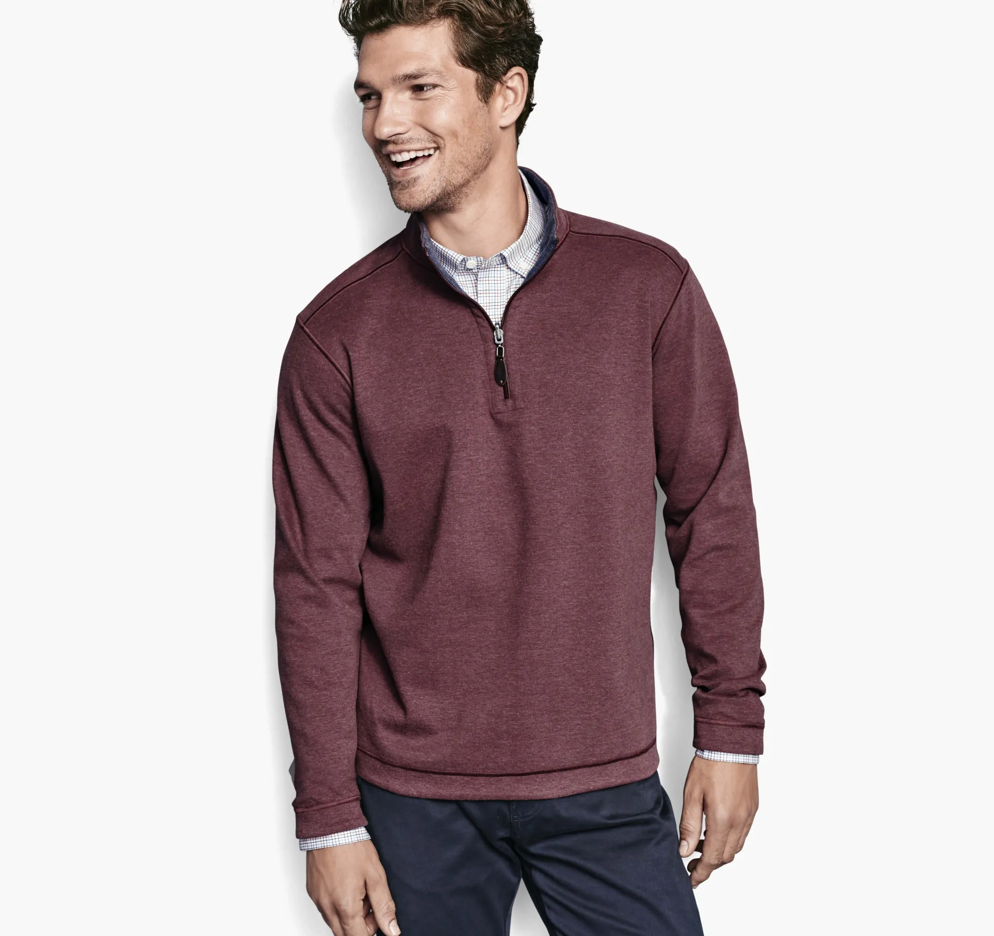 Reversible Solid Quarter-Zip