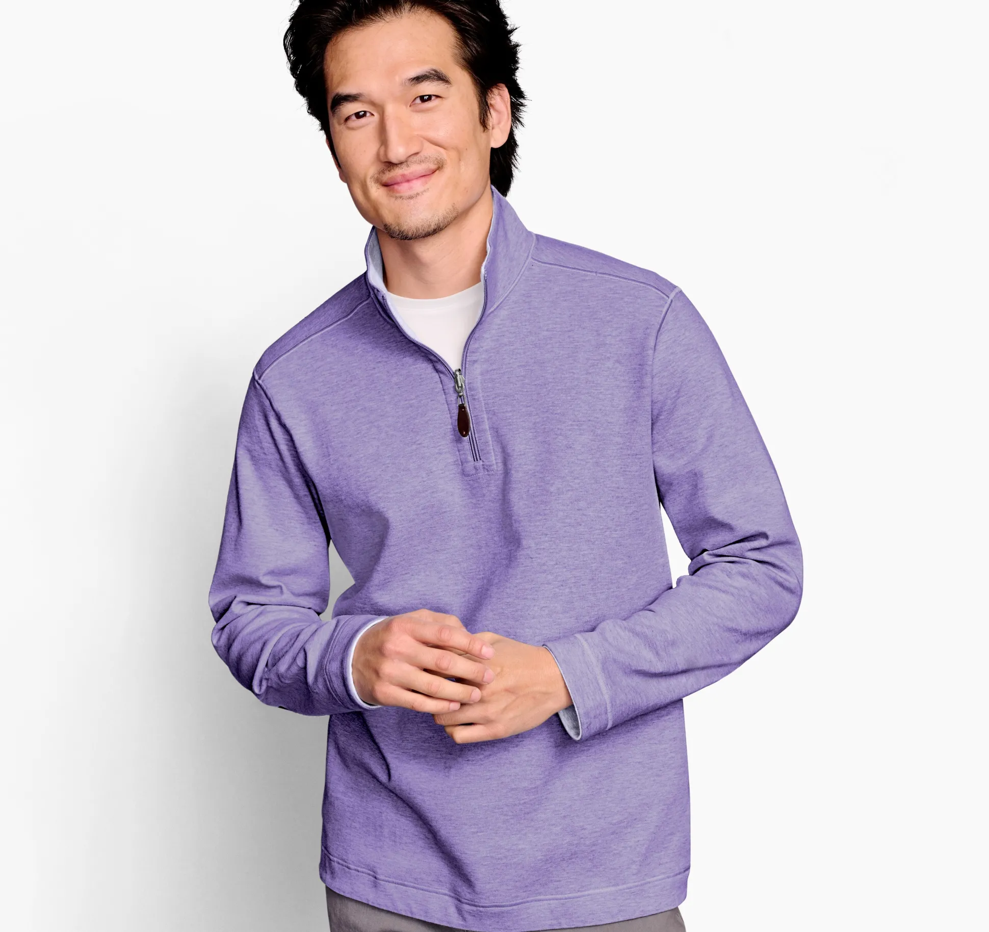 Reversible Solid Quarter-Zip